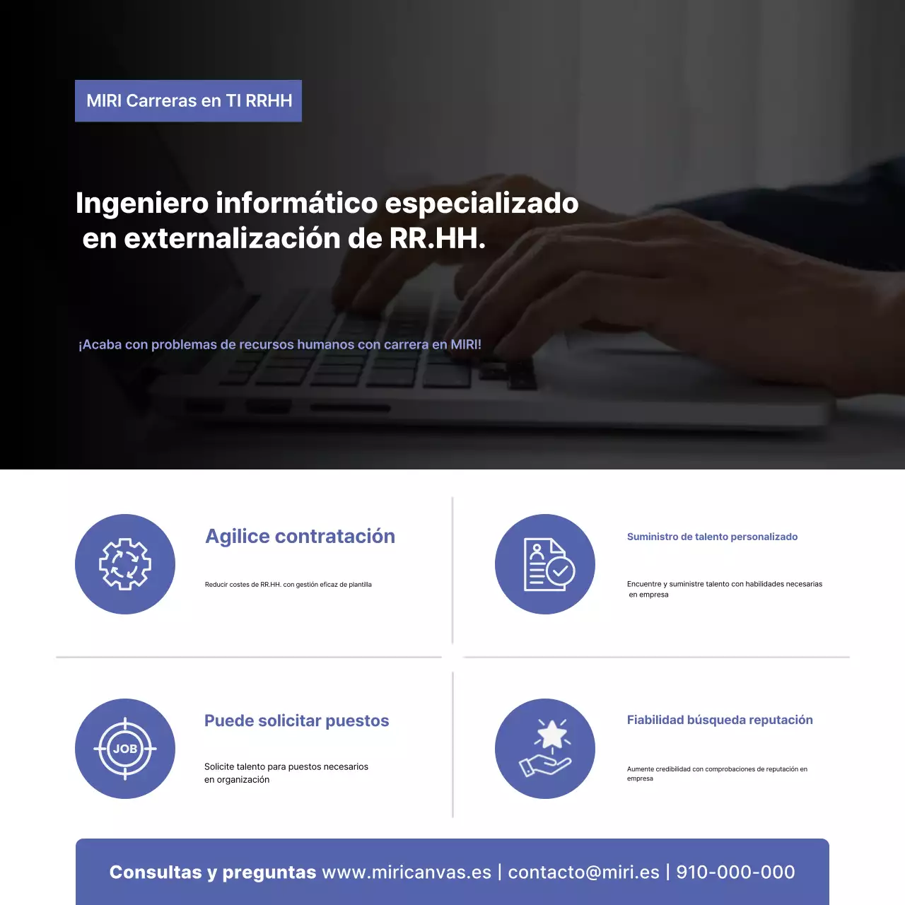 Publicidad de Recursos Humanos de Blue Modern