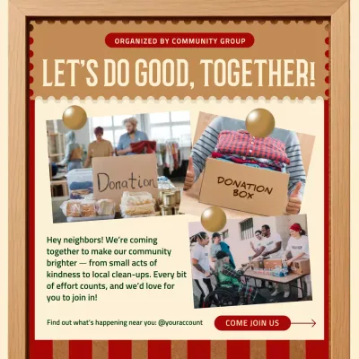 Red Retro Community Holiday Event Announcement Instagram Post