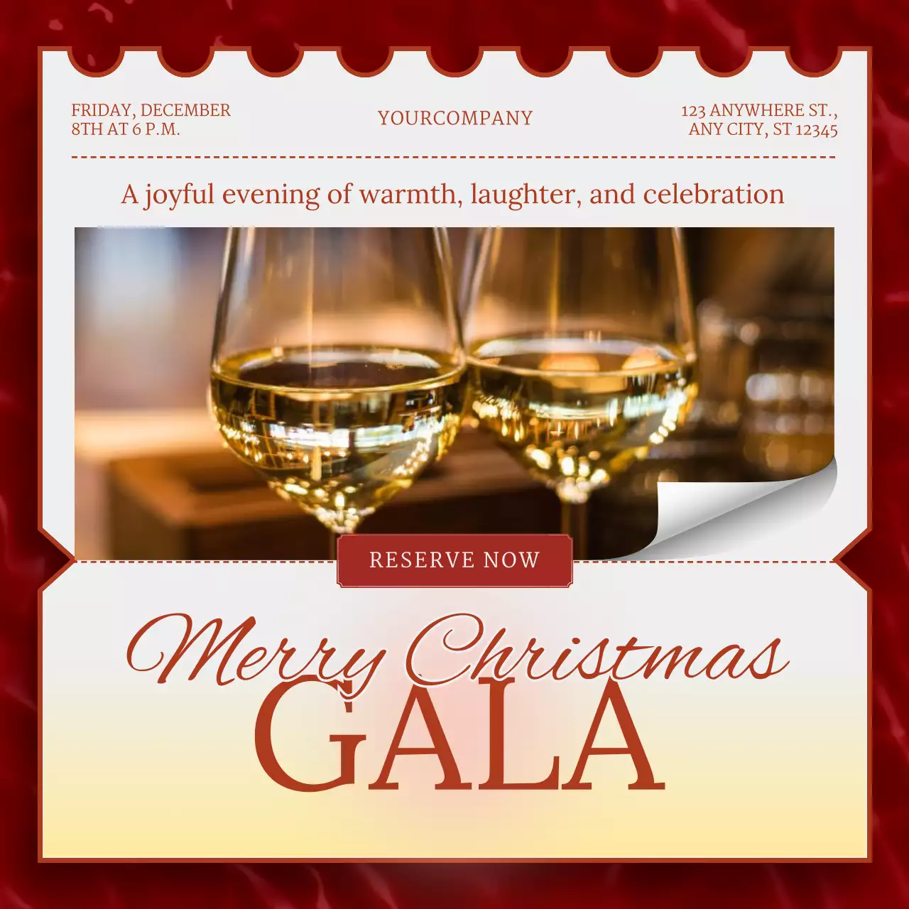 Red Elegant Christmas Invitation Instagram Post