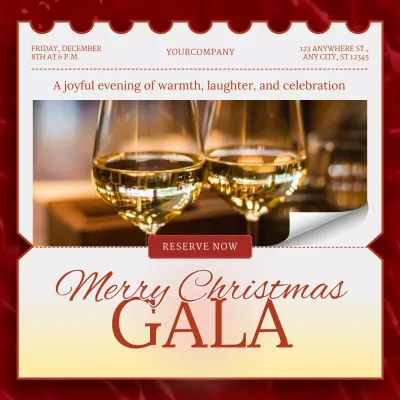 Red Elegant Christmas Invitation Instagram Post