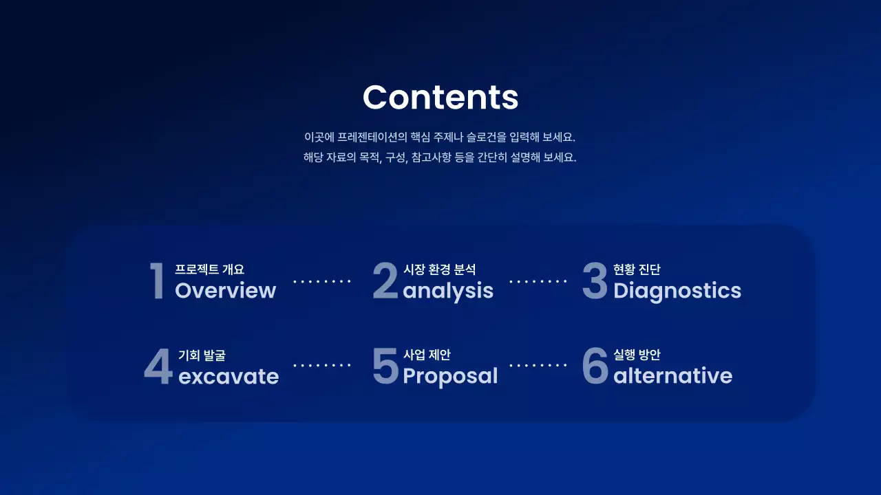 파랑 모던 보고서 설명