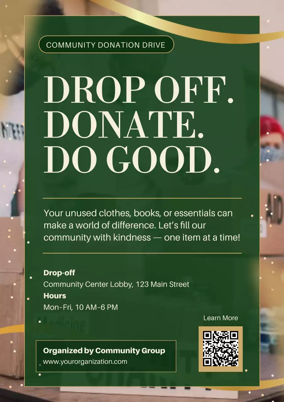 Green Modern Community Announcement Poster