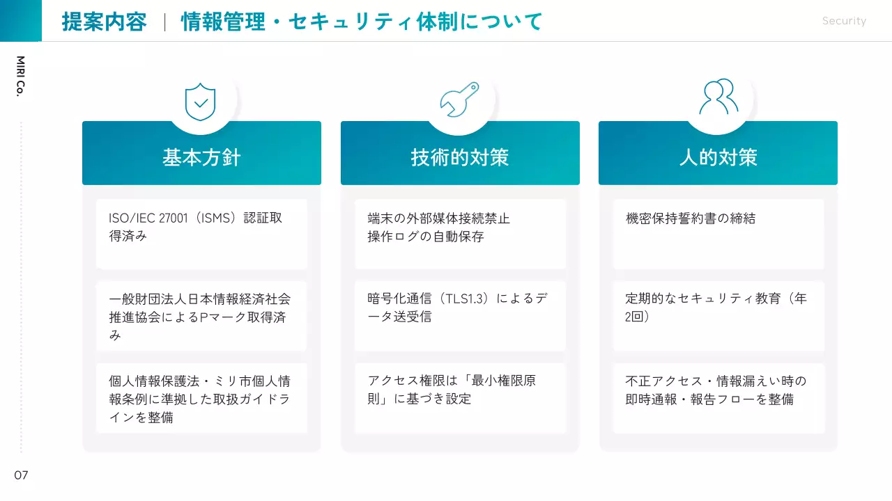 青 シンプル 施設 提案書