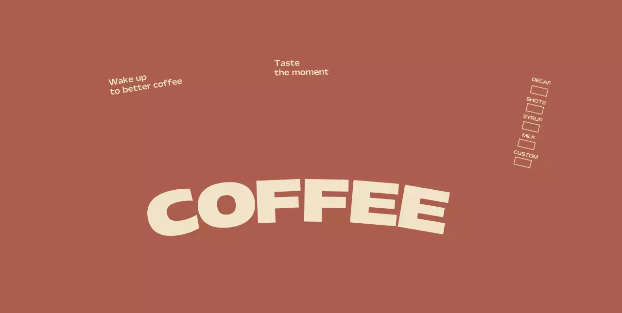 갈색 심플 커피 광고