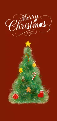 갈색 빈티지 크리스마스 카드