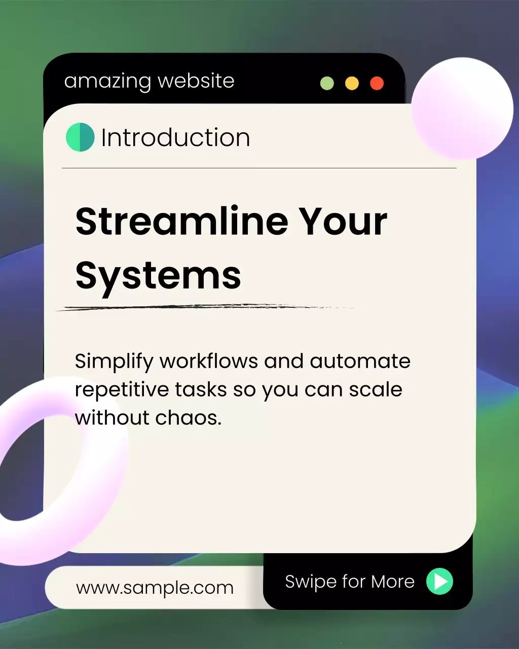 네온 모던 비즈니스 광고 Business Tips Template