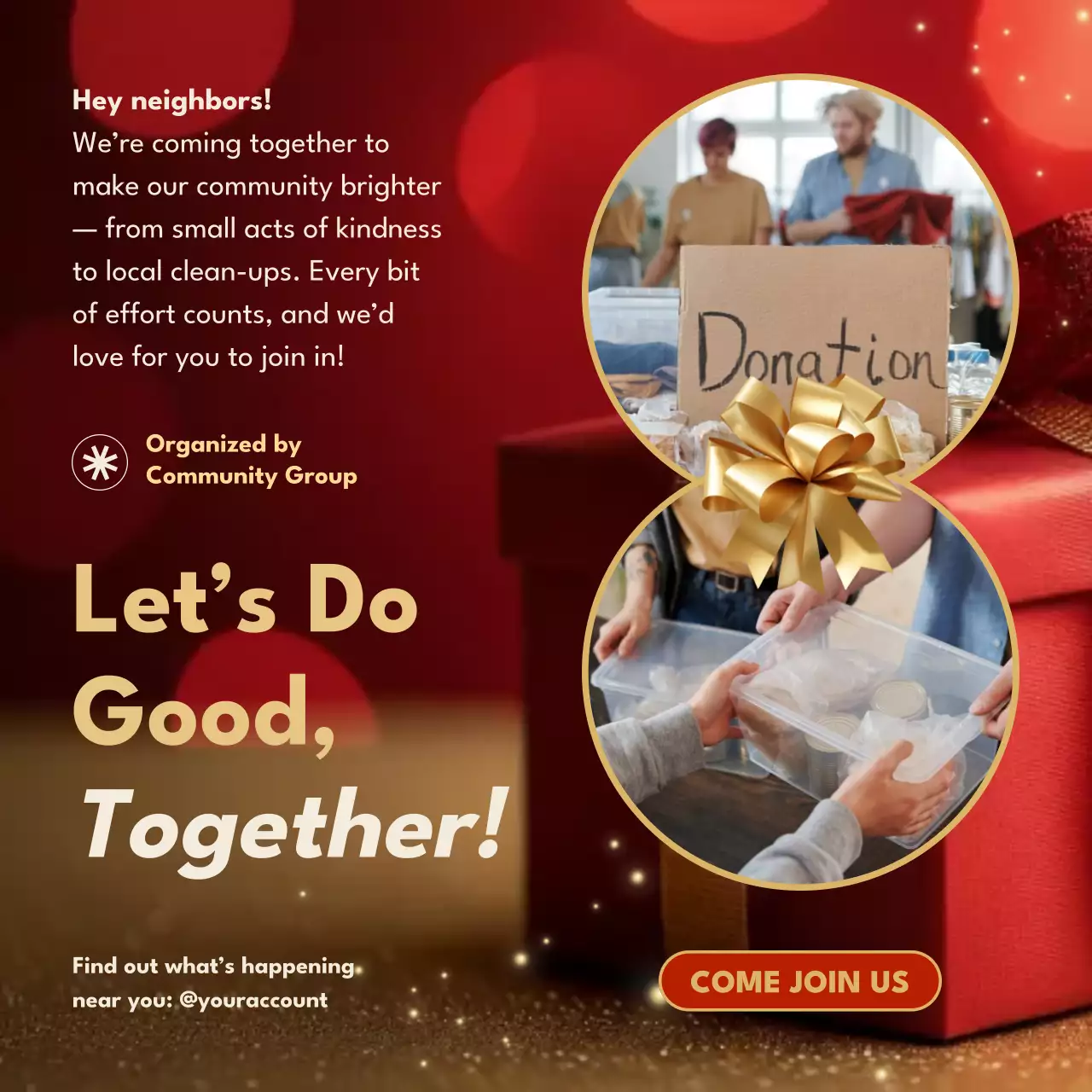 Red Festive Community Invitation Instagram Post