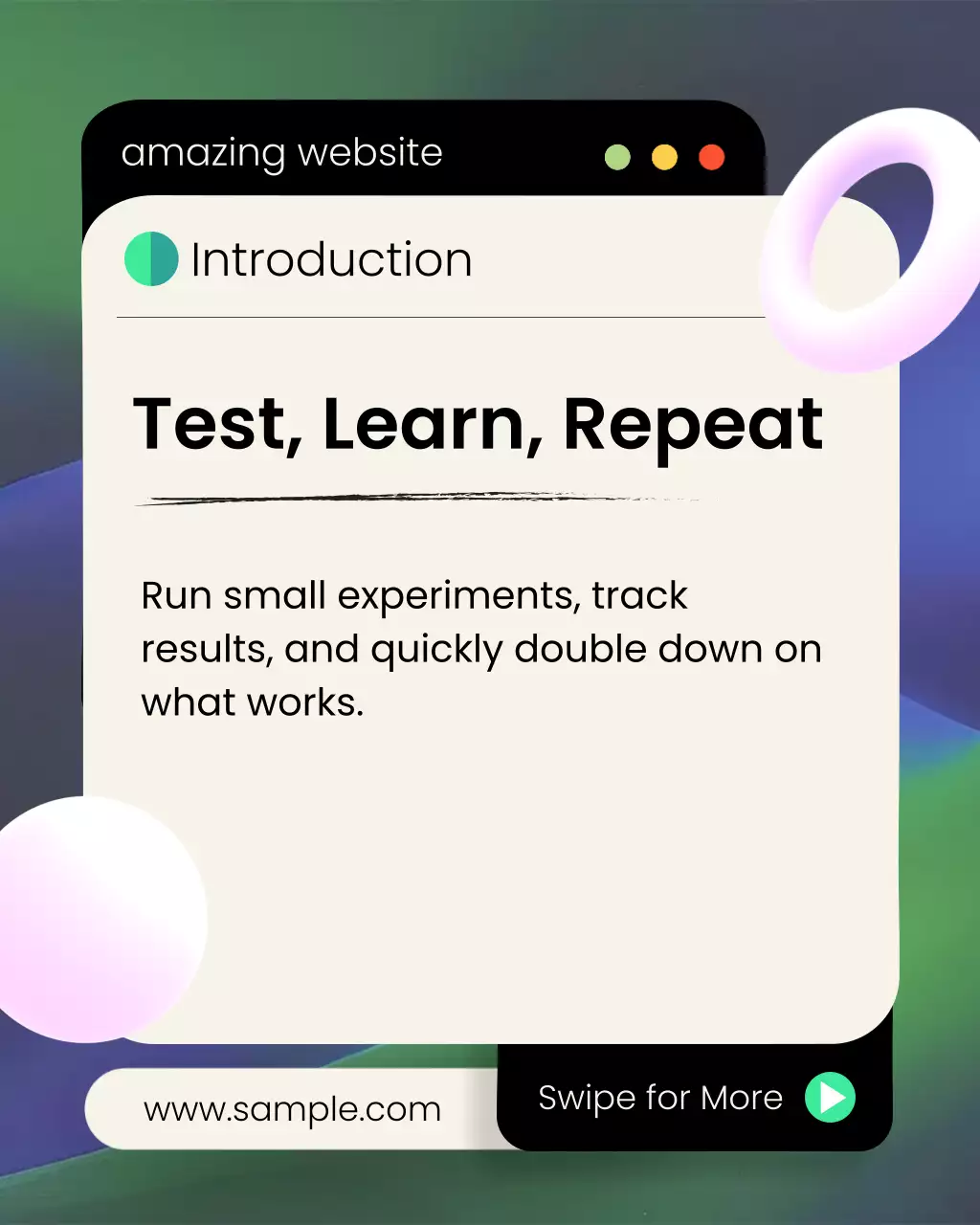 네온 모던 비즈니스 광고 Business Tips Template