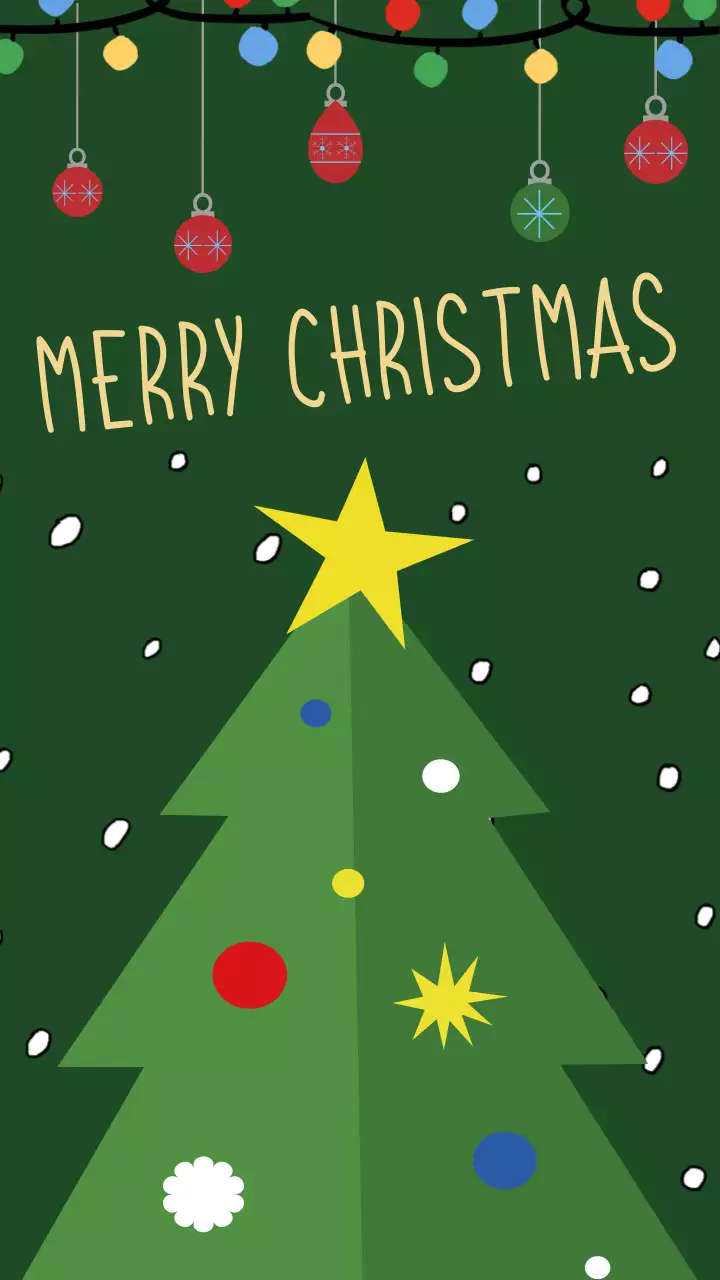 초록 심플 크리스마스 인사