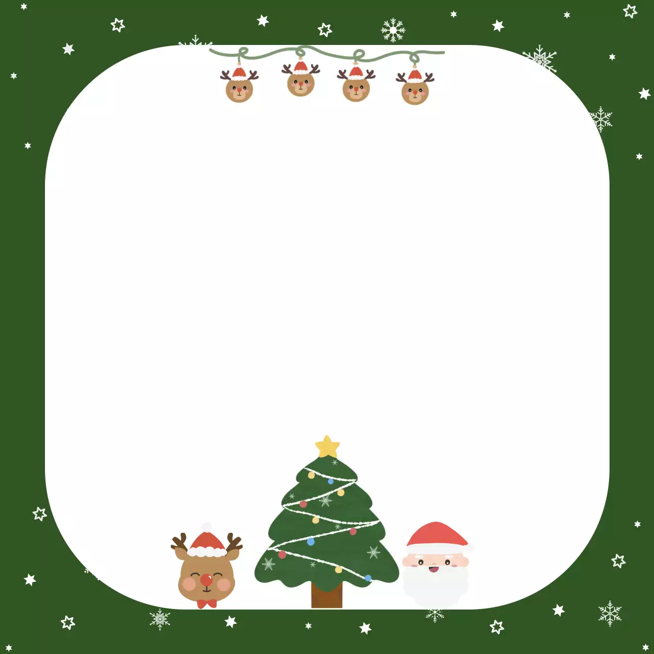 그린 귀여운 크리스마스 엽서