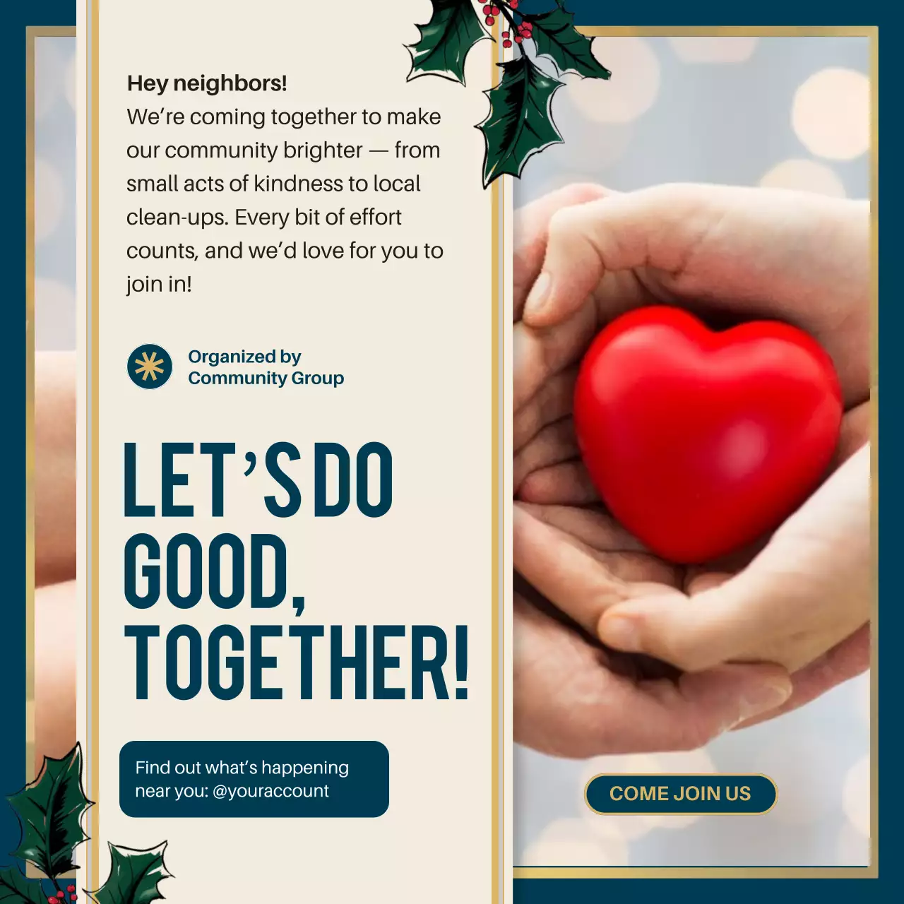 Green Modern Community Invitation Poster