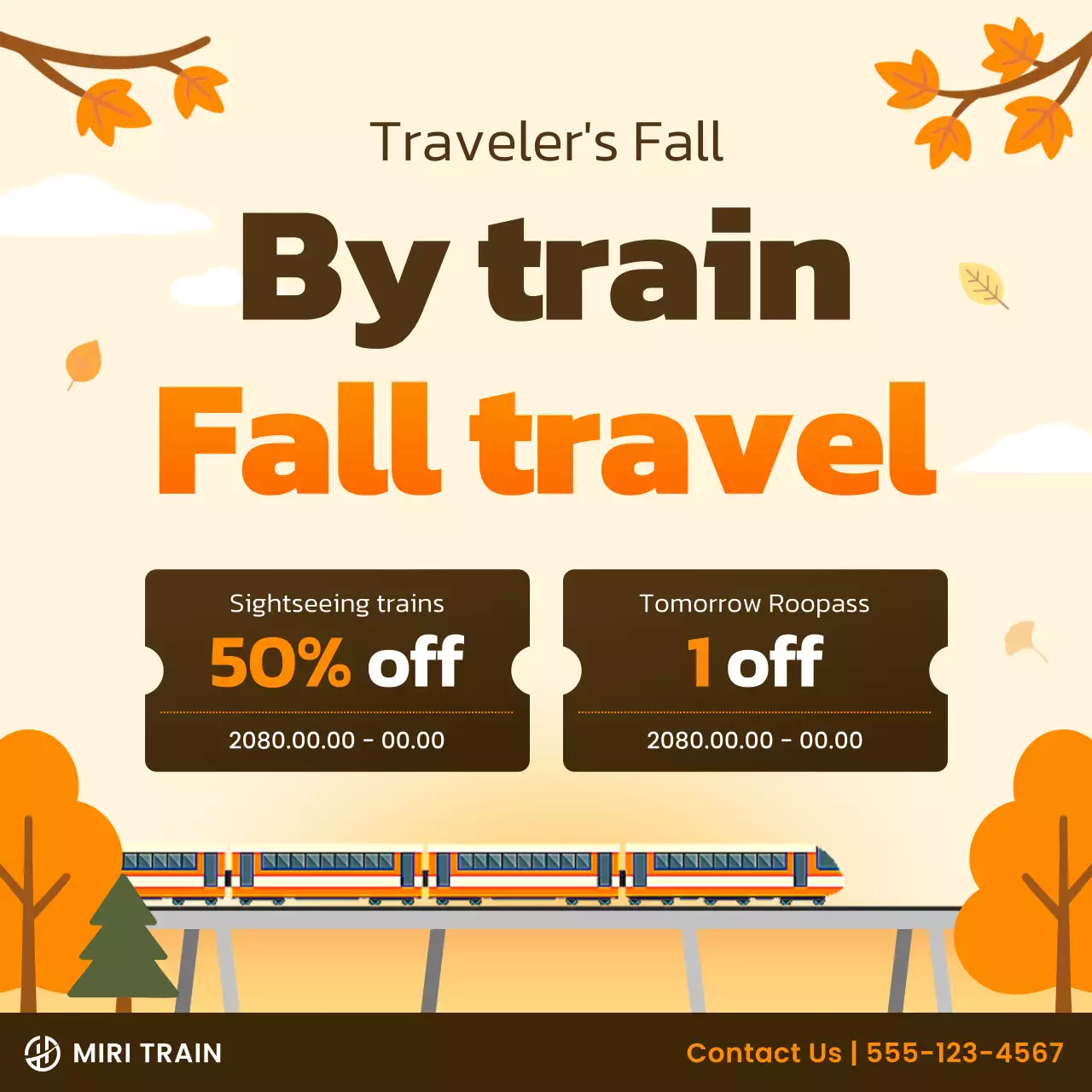 orange modern travel promotion