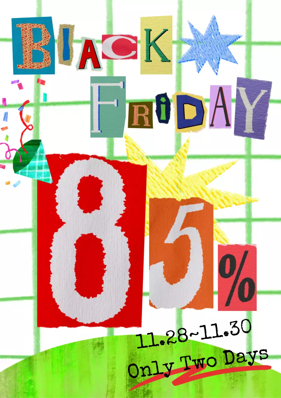 colorful retro sale promotion