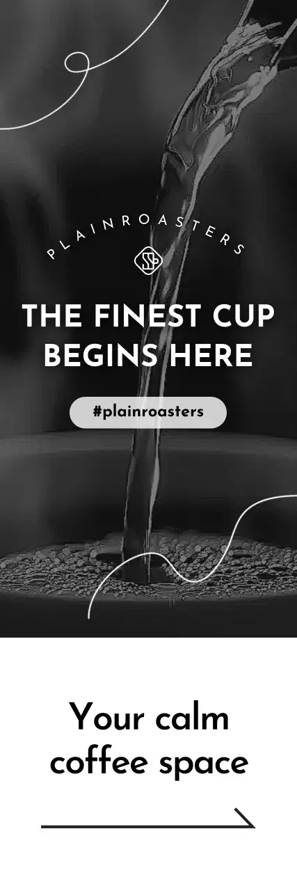 흑백 모던 커피 광고