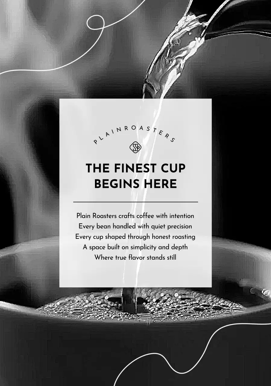 흑백 모던 커피 광고