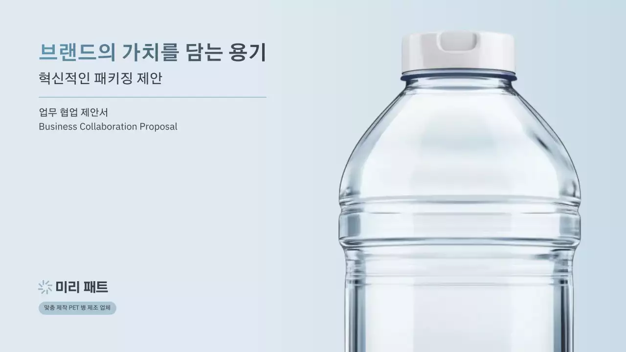 하늘색 모던 패키징 제안서