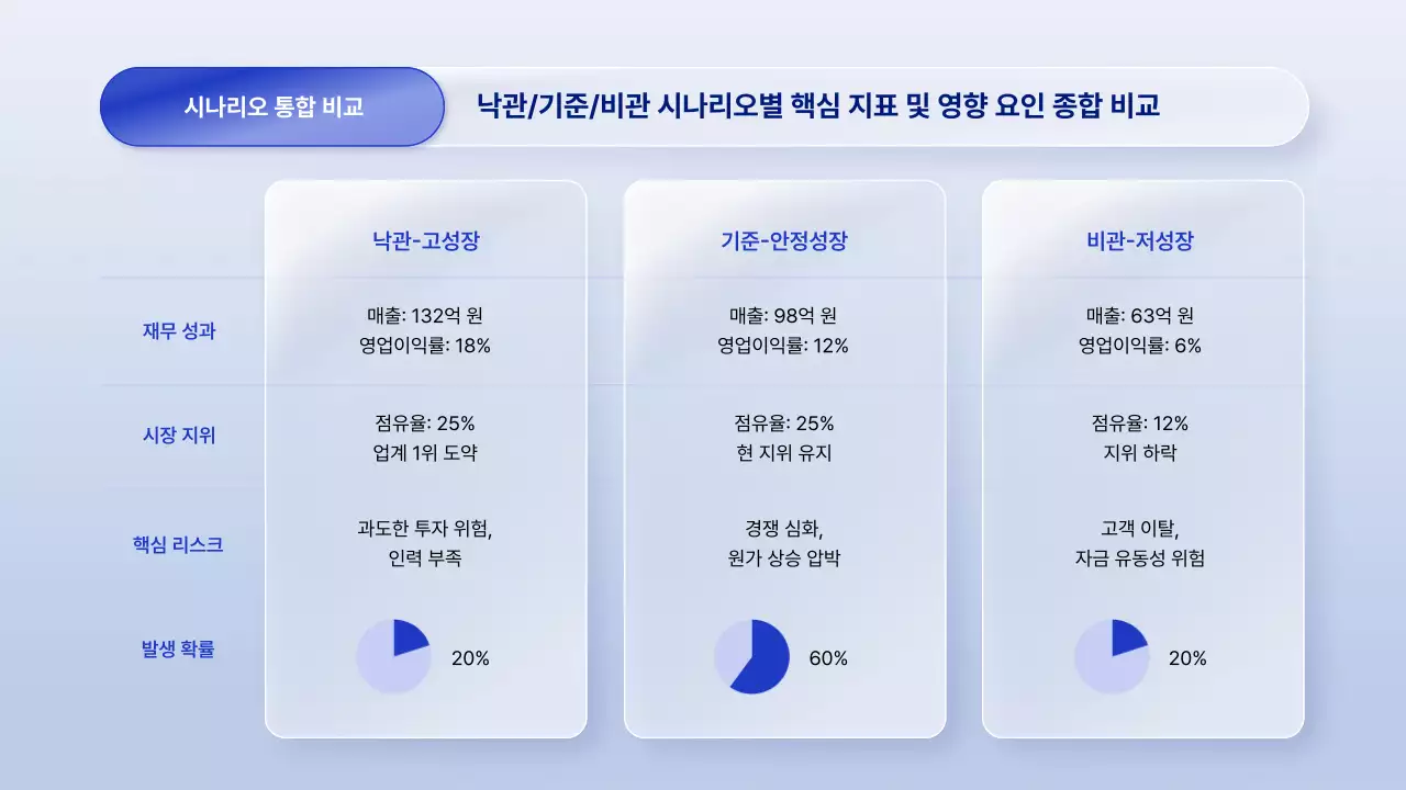 파랑 모던 비즈니스 보고서