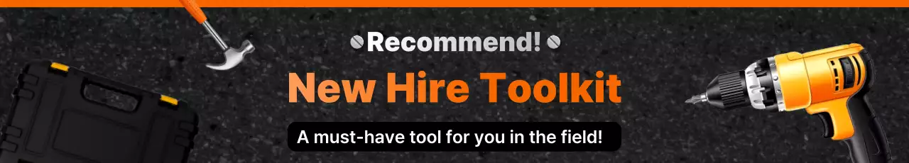 Anúncio do Conjunto de Ferramentas Modernas Laranja