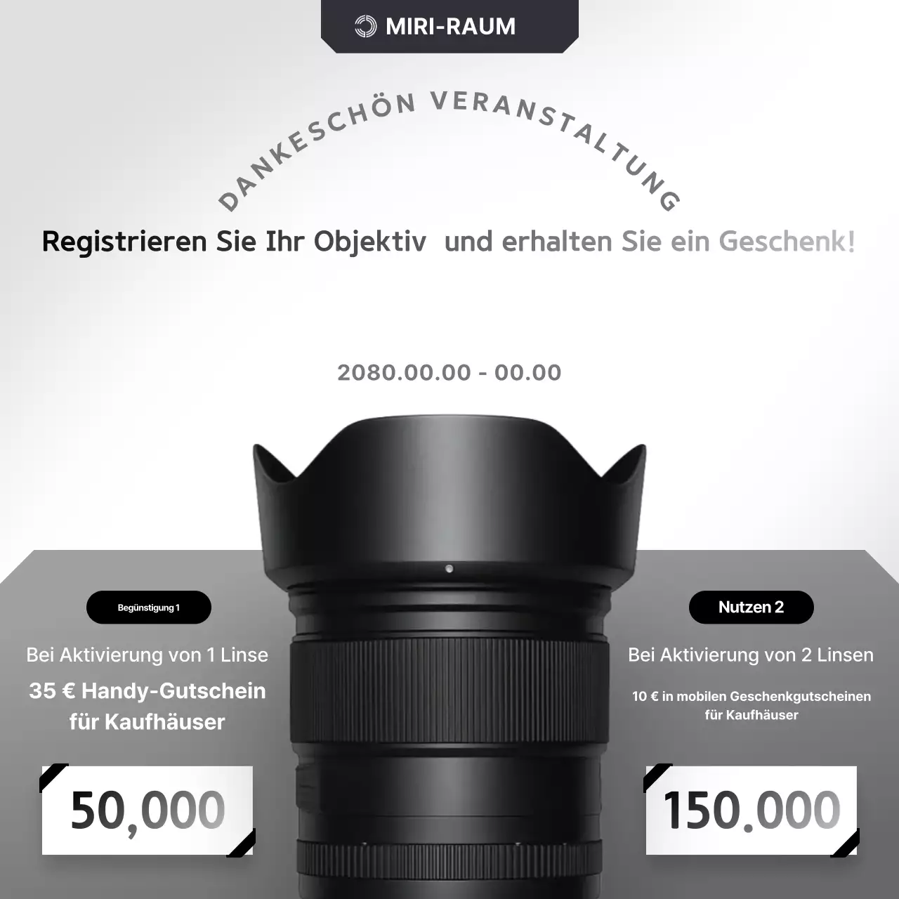 Gray Modern Camera Event