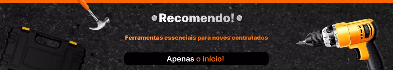 Anúncio do Conjunto de Ferramentas Modernas Laranja