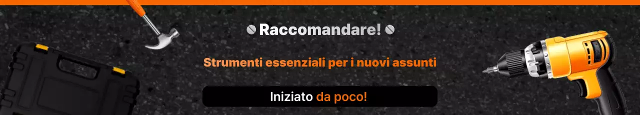 Pubblicità del set di utensili moderni arancioni