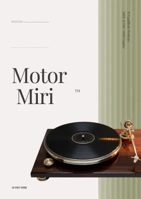 Anuncio de audio clásico beige