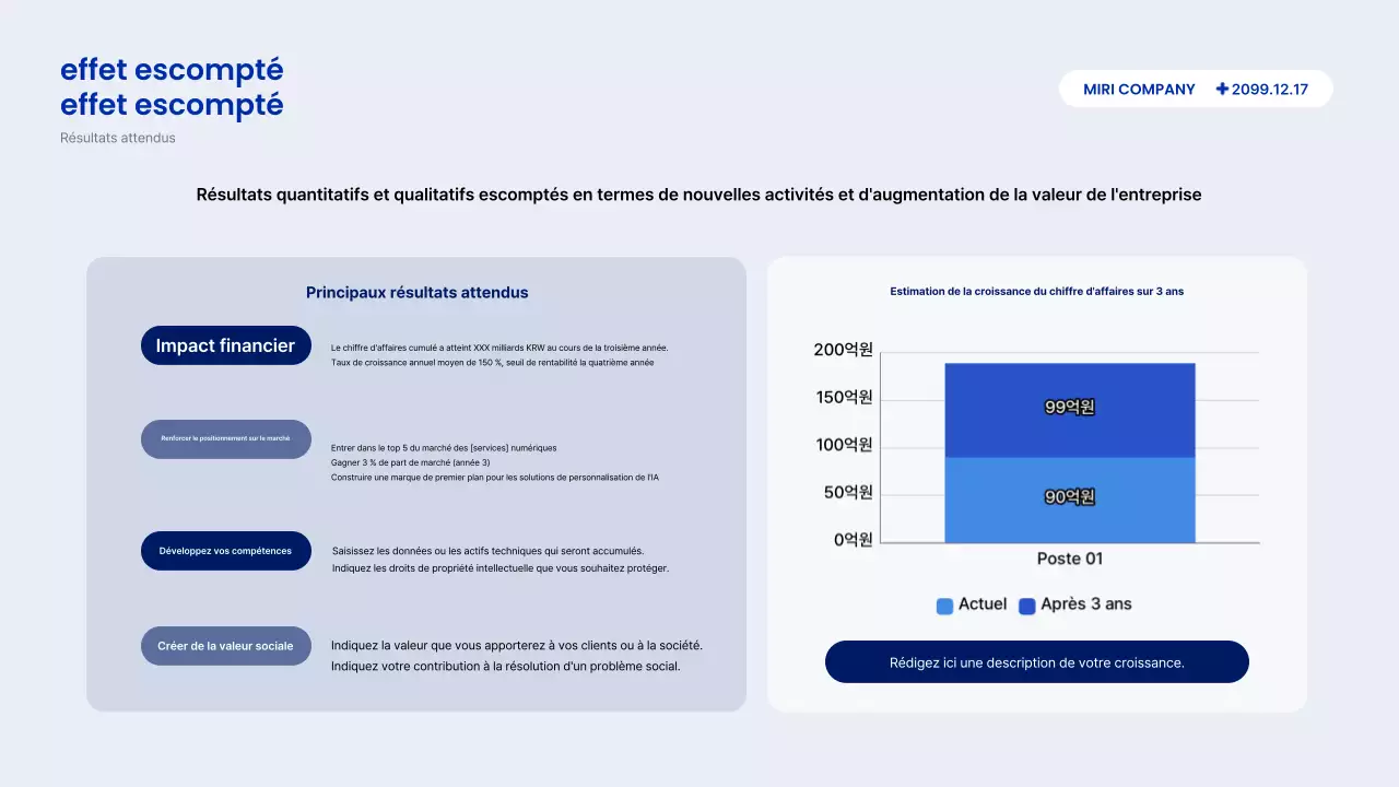 Description du rapport Blue Modern