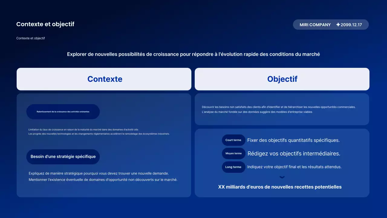 Description du rapport Blue Modern