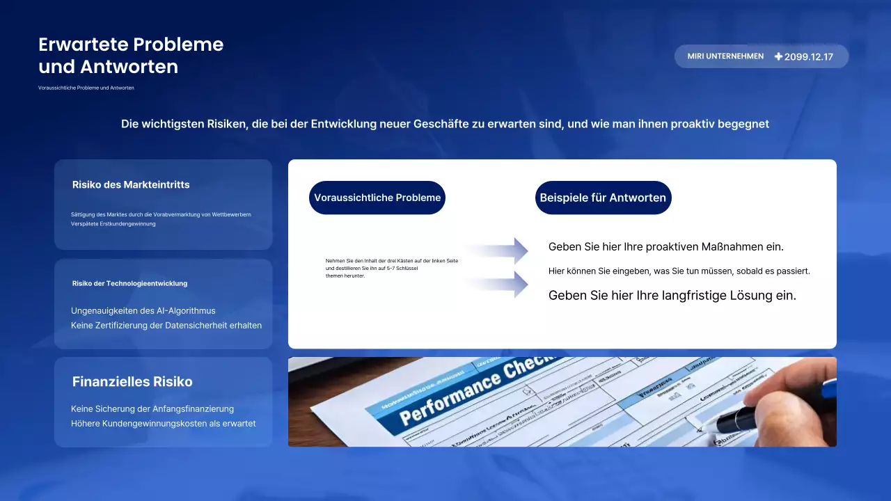 Beschreibung des Blue Modern Reports