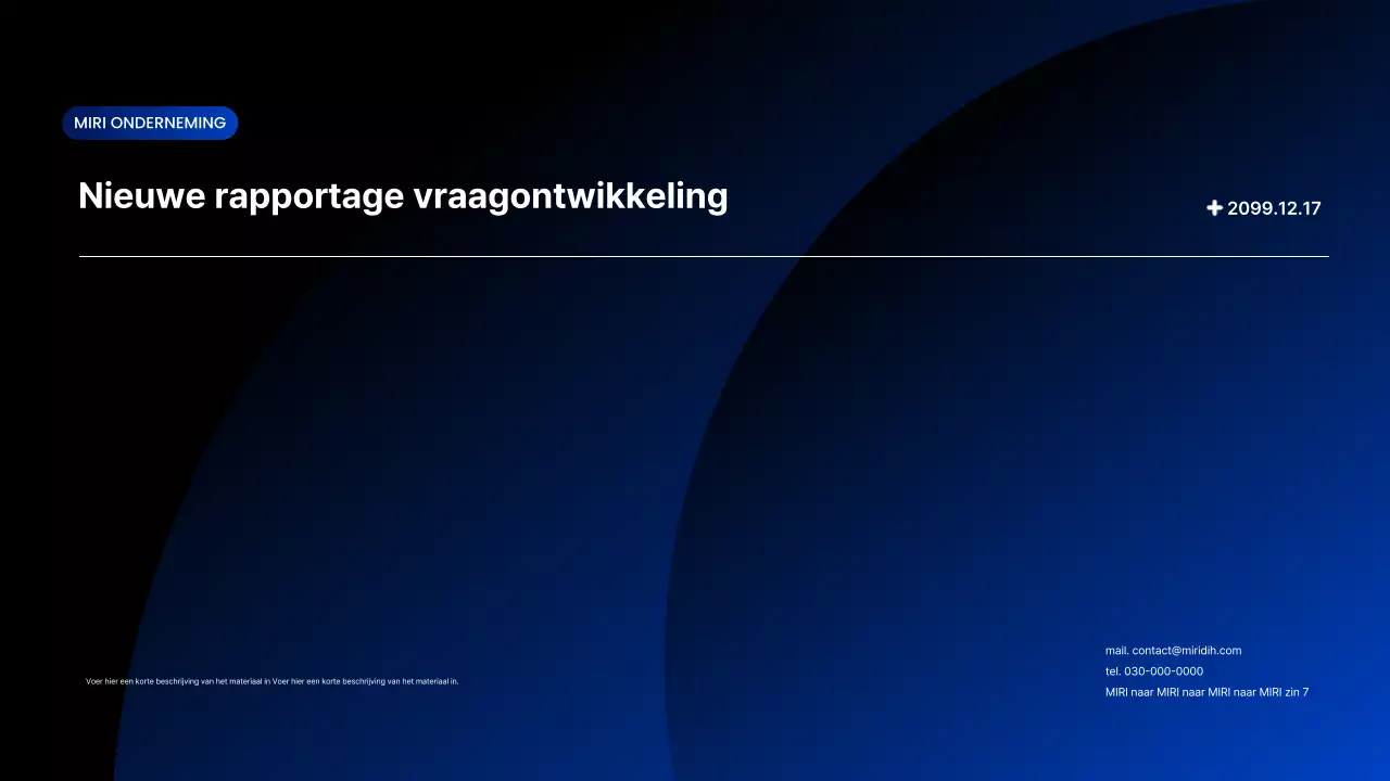 Beschrijving van het Blue Modern-rapport