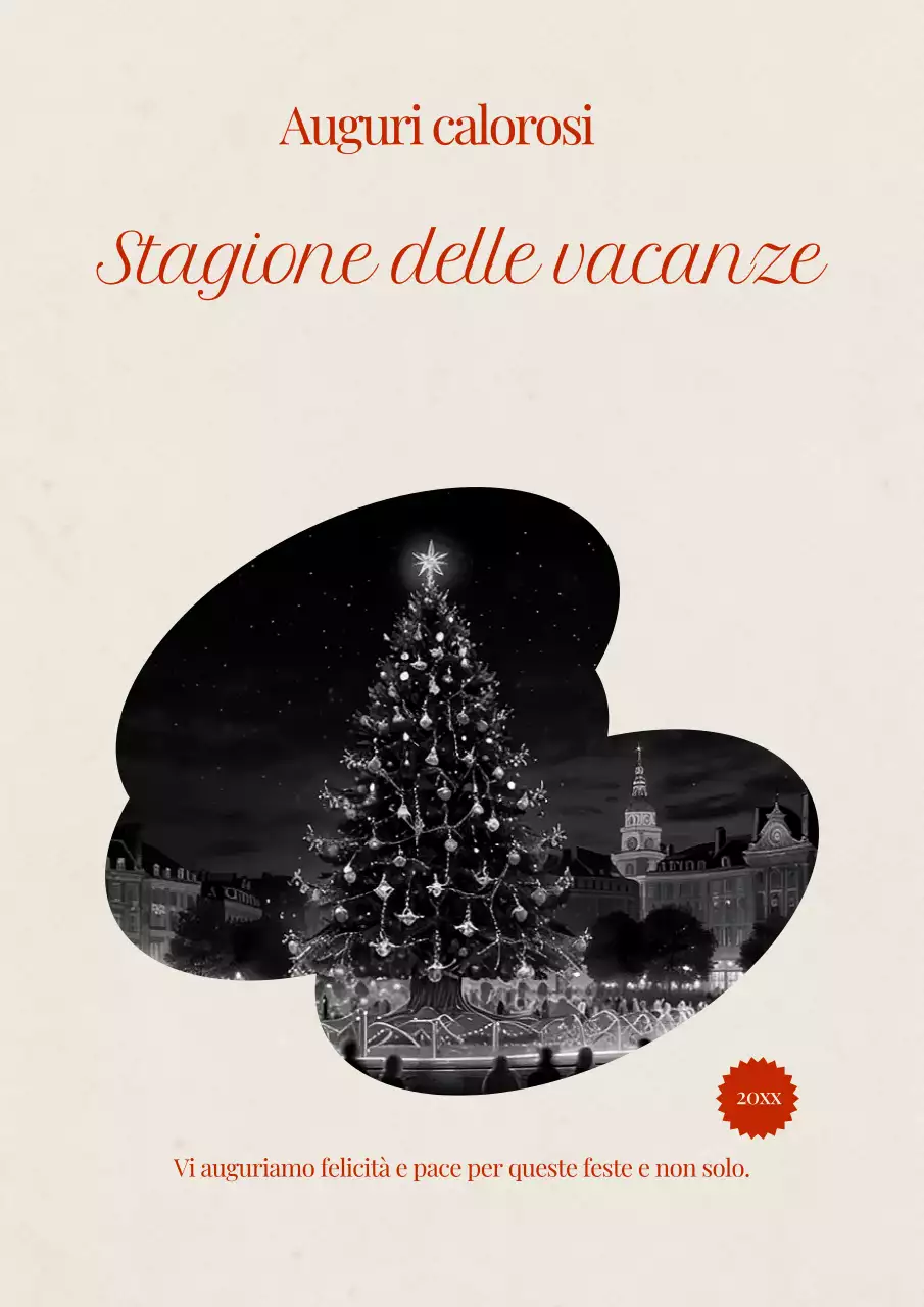 Poster di biglietti di auguri per le feste classici rossi