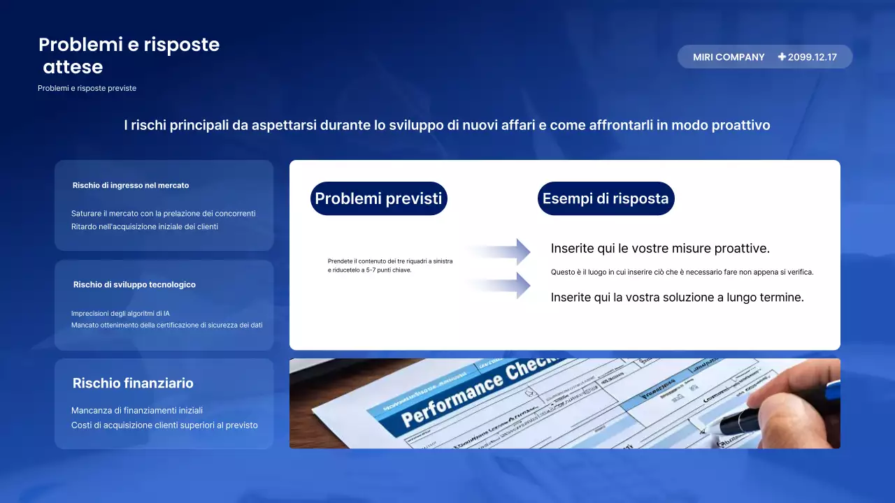 Descrizione del rapporto Blue Modern