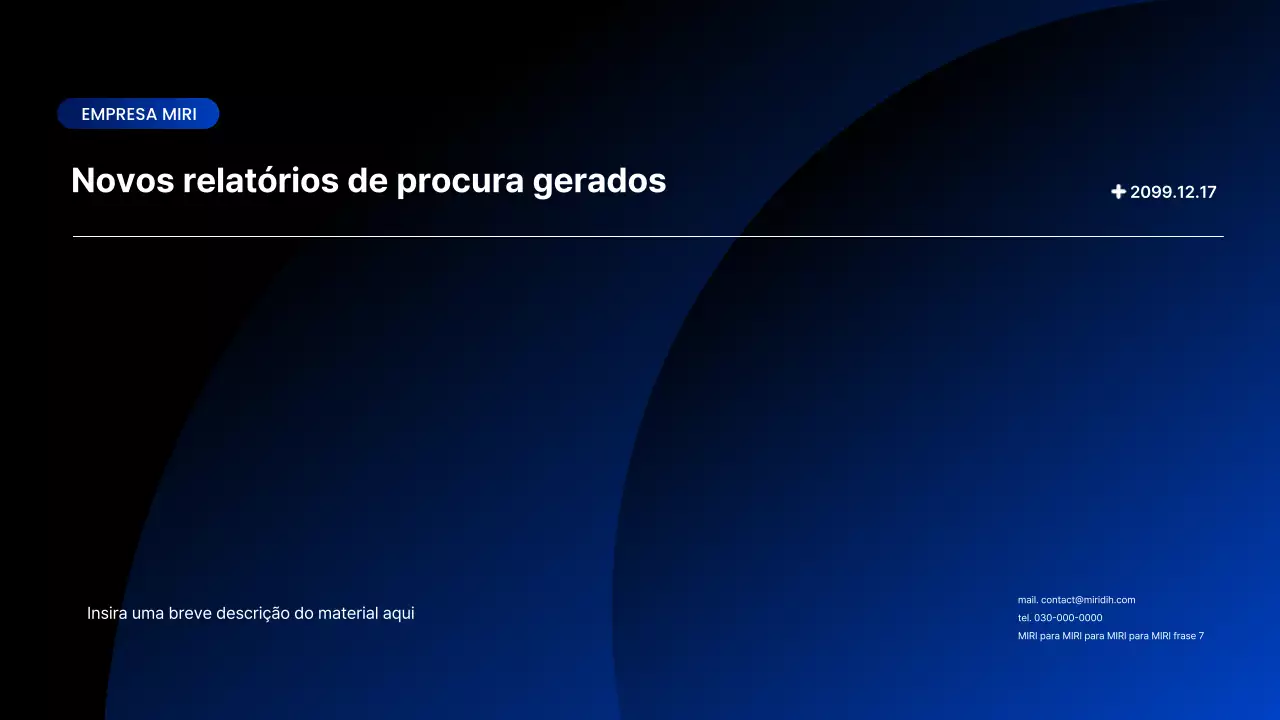 Descrição do Relatório Moderno Azul