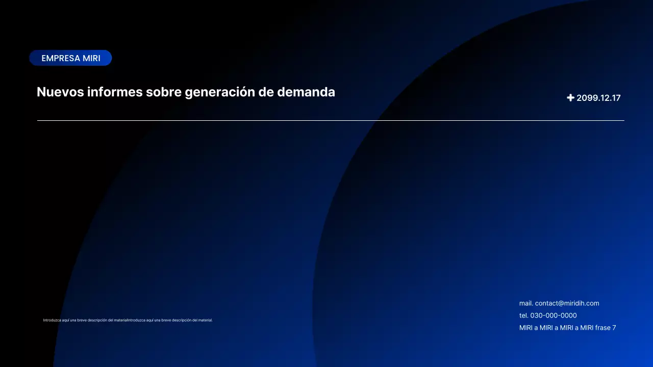 Descripción del informe Blue Modern