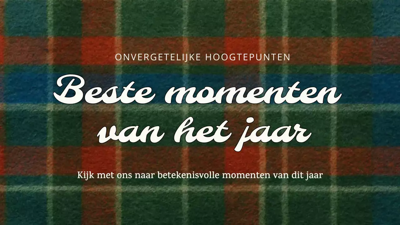 Plaid Vintage Moments Kerstaankondiging