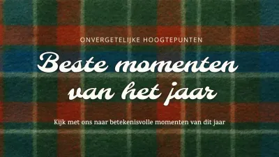 Plaid Vintage Moments Kerstaankondiging