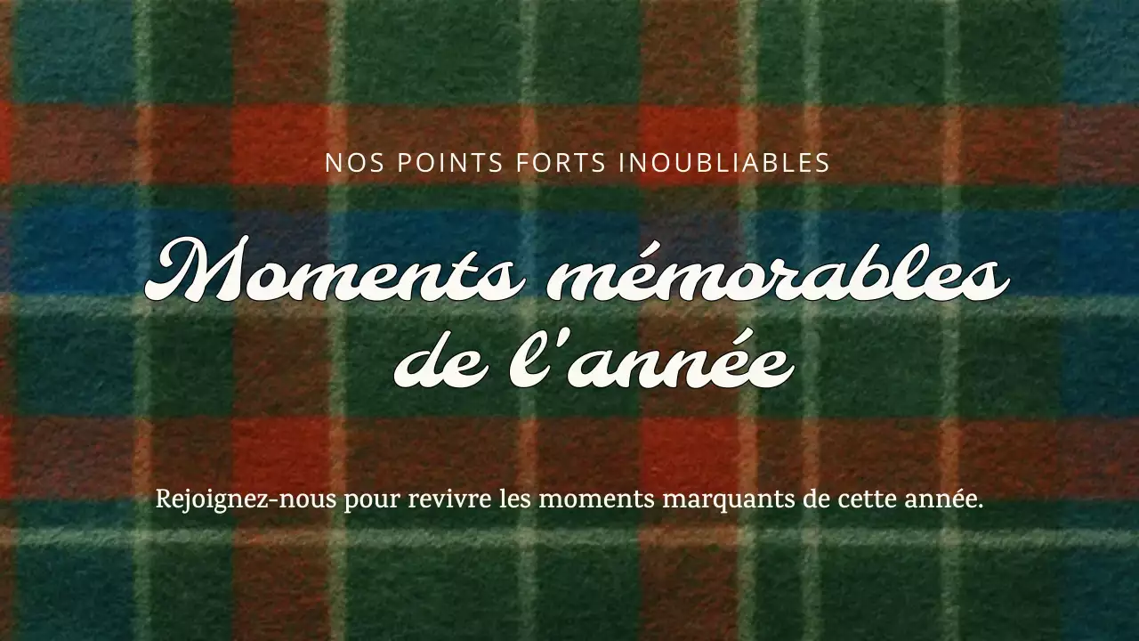 Annonce de Noël Plaid Vintage Moments