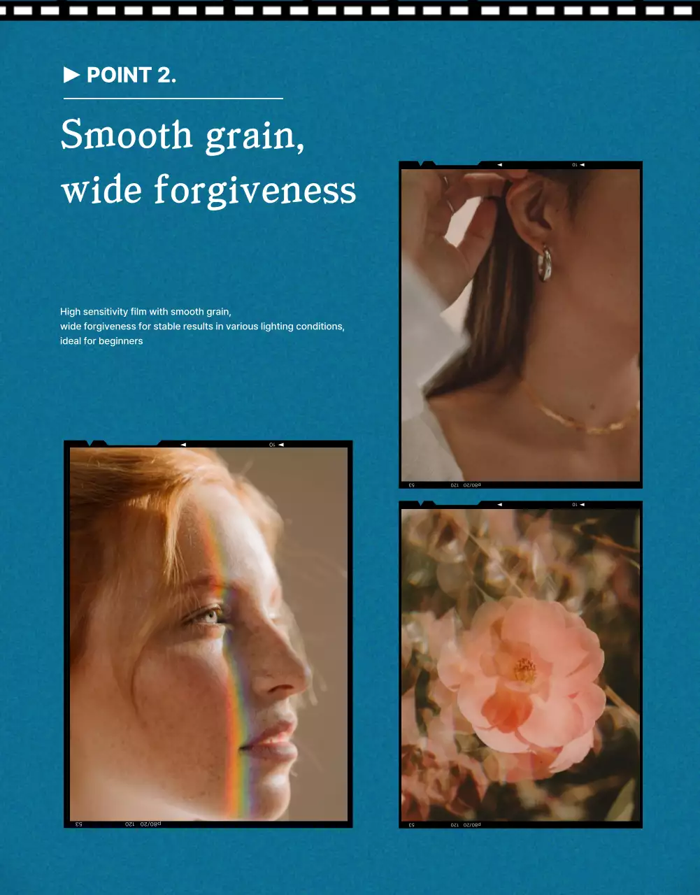 Anúncio de filme vintage azul