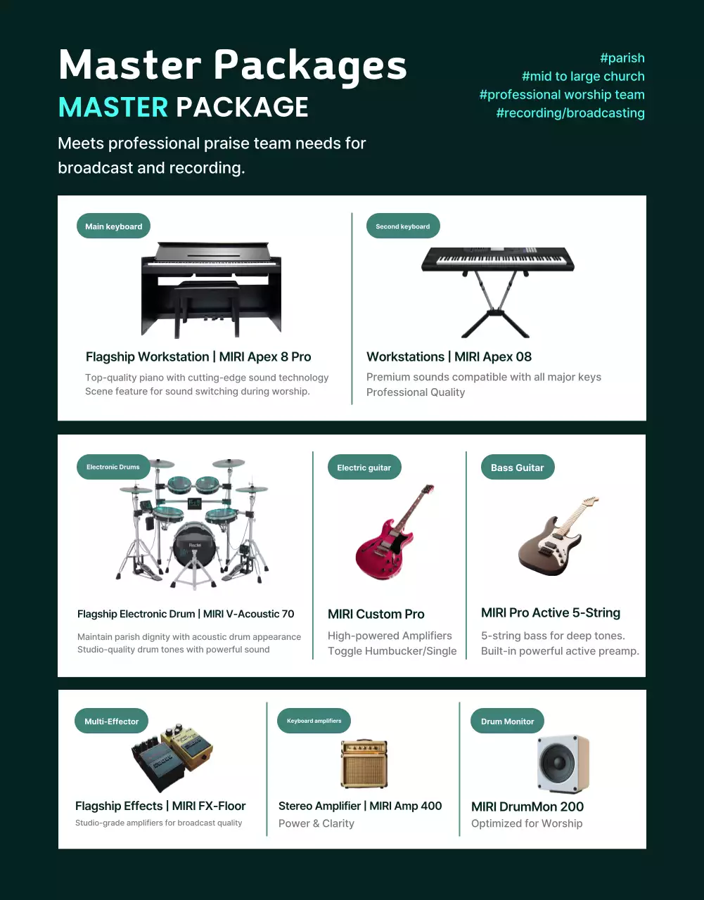 Green Modern Music Equipment Guide