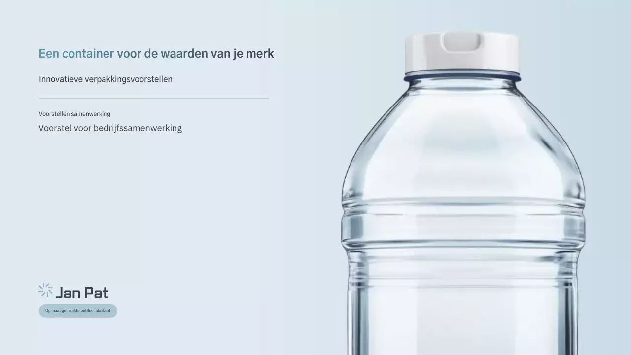 Hemelsblauw modern verpakkingsvoorstel