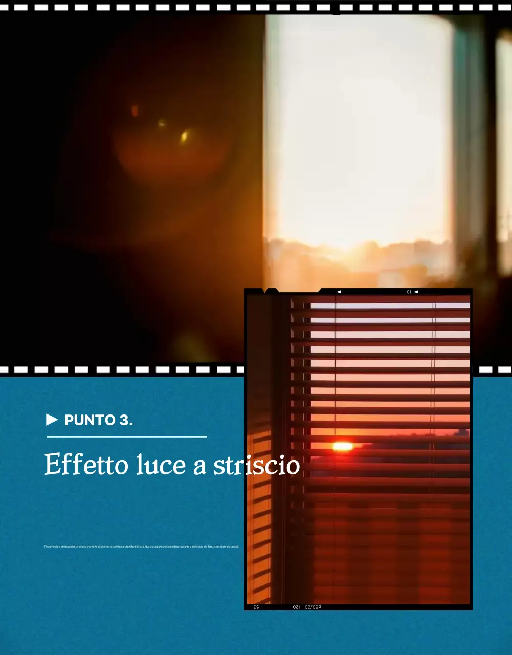 Pubblicità di film vintage blu