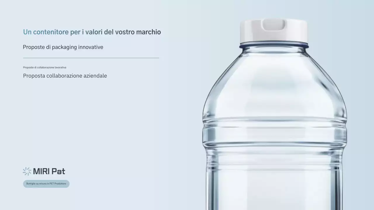 Proposta di packaging moderno blu cielo