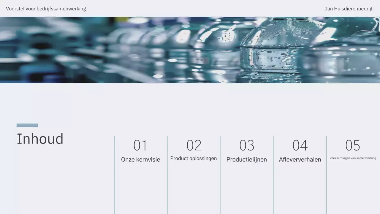 Hemelsblauw modern verpakkingsvoorstel