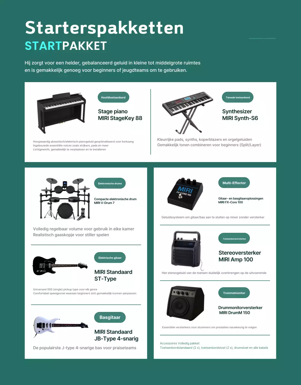 Gids voor groene moderne muziekapparatuur