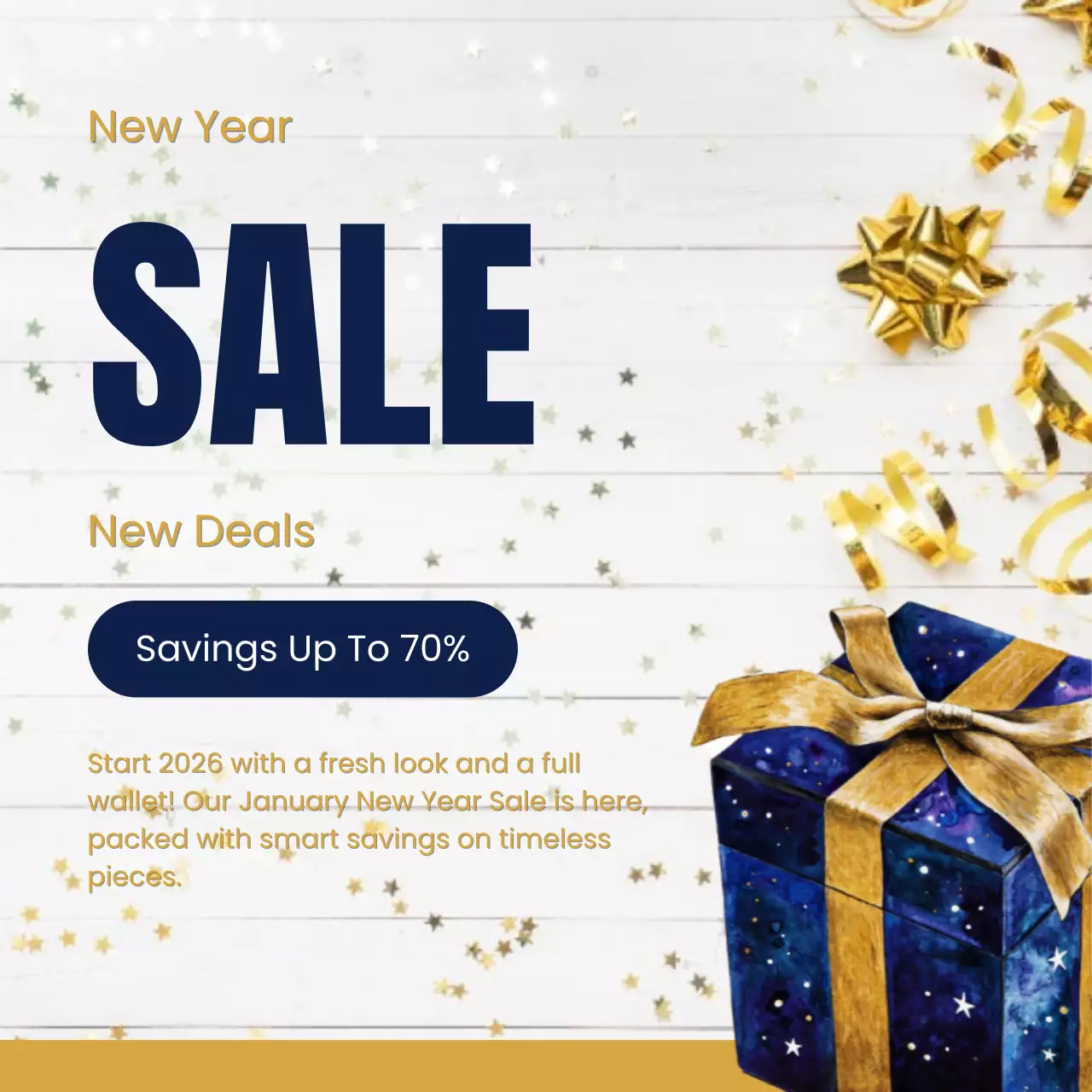 골드 모던 세일 프로모션