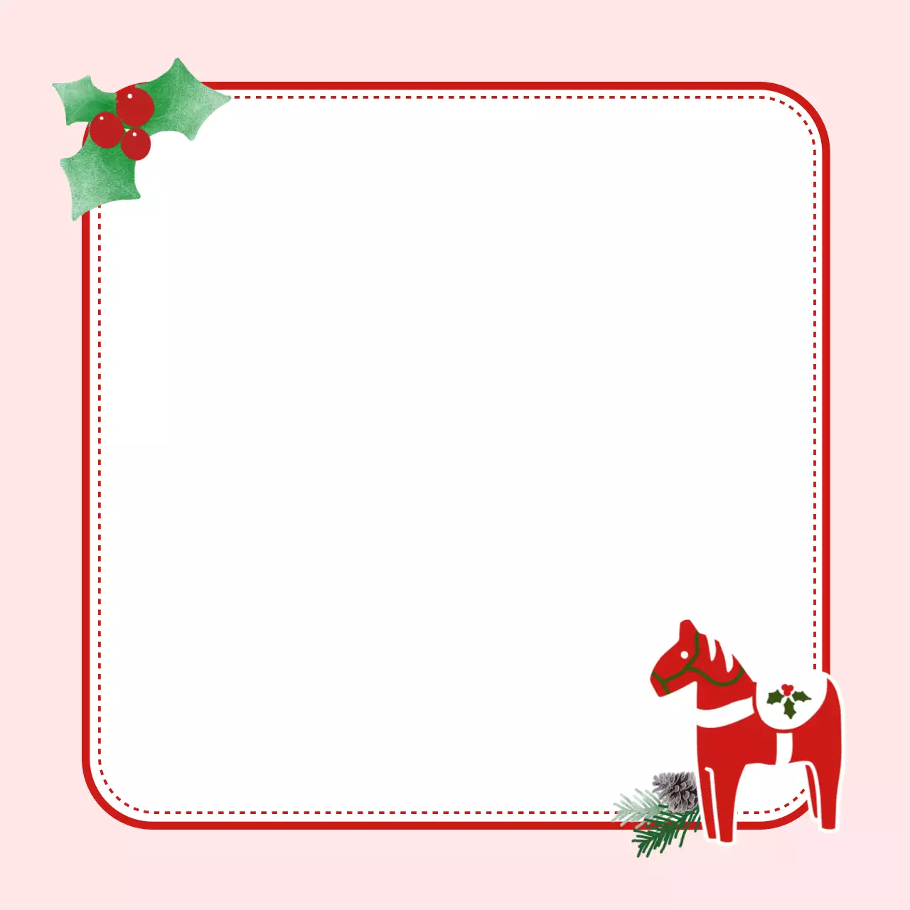 빨강 심플 크리스마스 카드