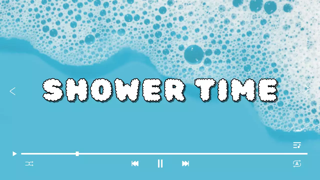 blue playful shower playlist