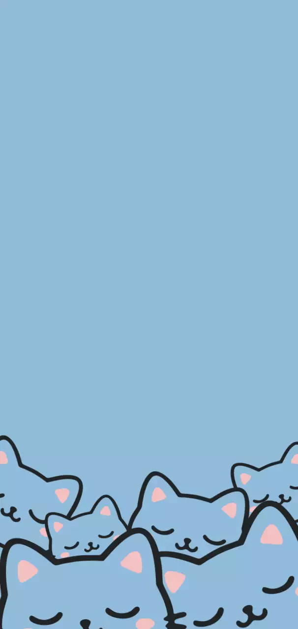 하늘색 아기자기한 동물 스티커