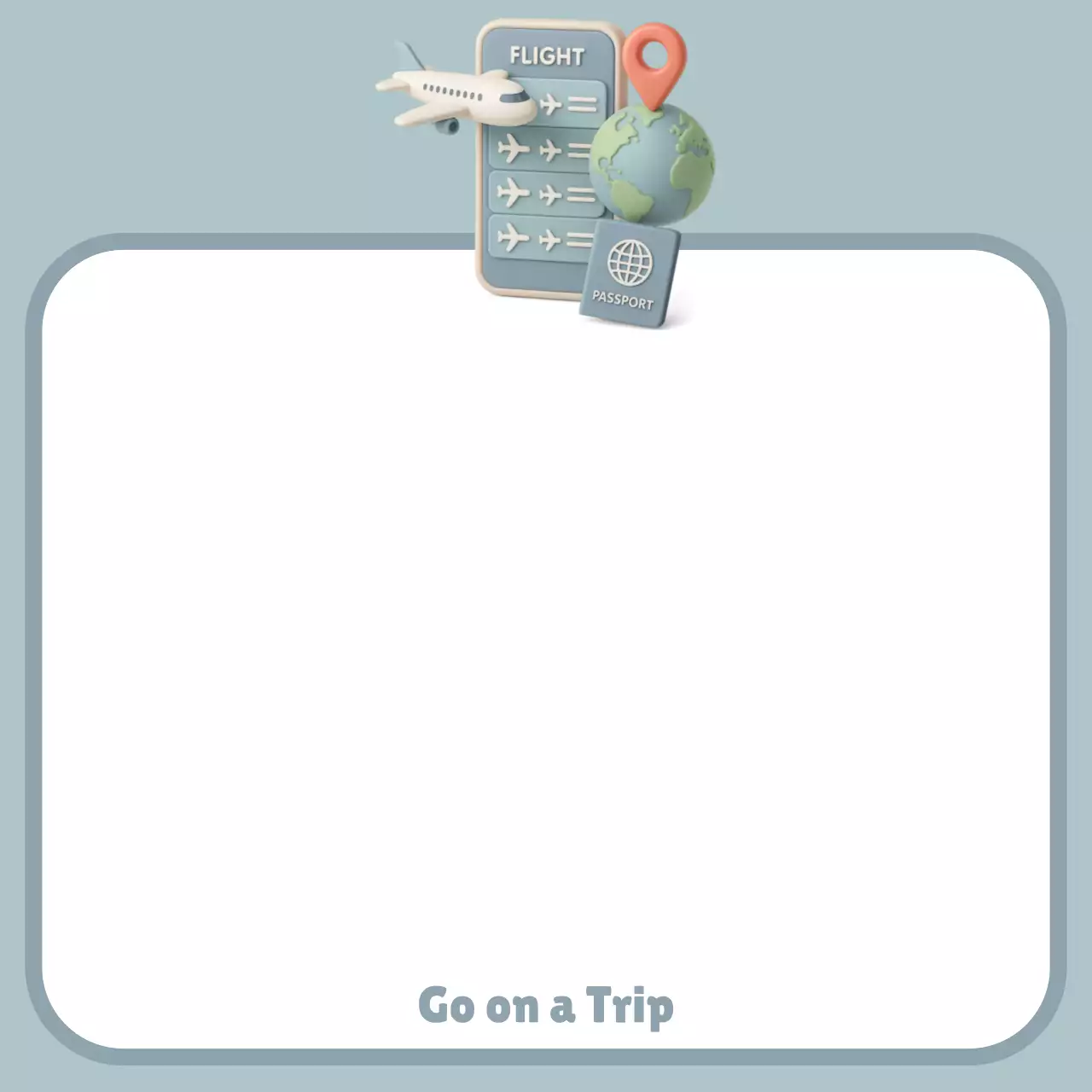 하늘색 미니멀 여행 안내