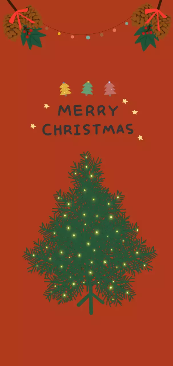따뜻한 크리스마스 트리 모바일